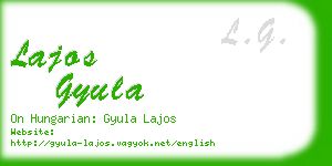 lajos gyula business card